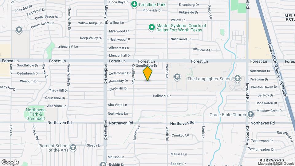 4452 Hockaday Dr Map and Location Details