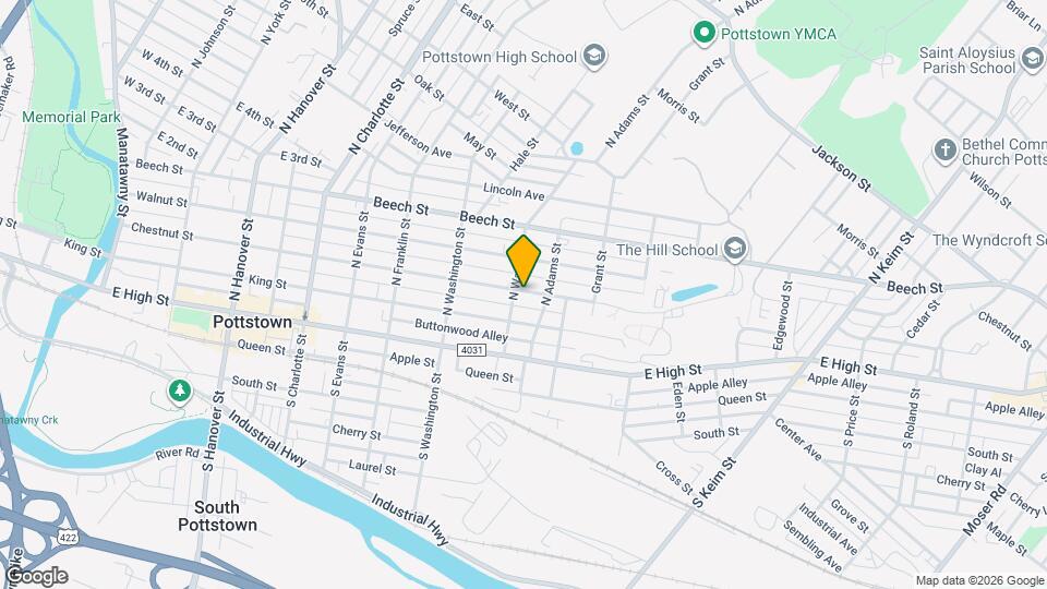 610 Chestnut St Map and Location Details