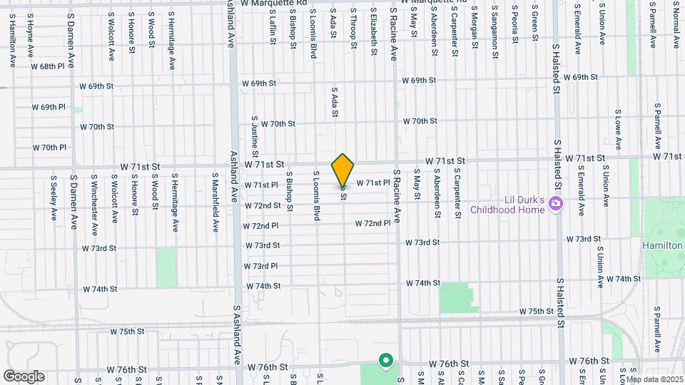 1301 W 71st Pl Map and Location Details