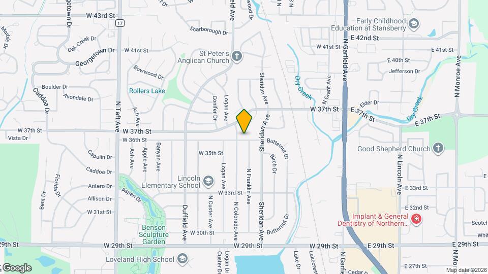 617 W 36th St Map and Location Details