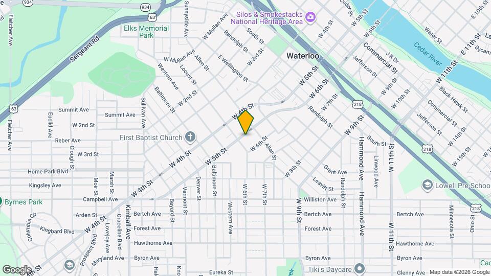 1019 W 5th St Map and Location Details