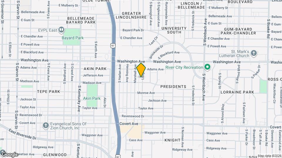 1127 Lodge Ave Map and Location Details