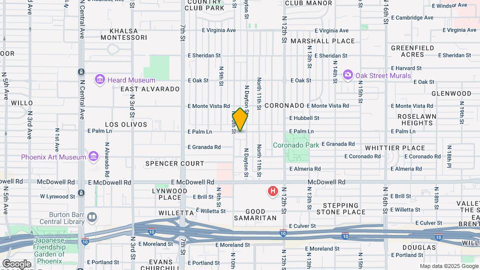 1013 E Palm Ln-Unit -C Map and Location Details