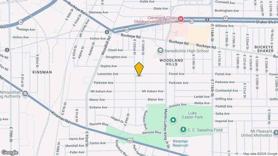 10302 Lamontier Ave Map and Location Details