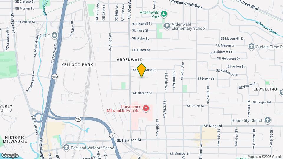 9736 SE 33rd Ave Map and Location Details