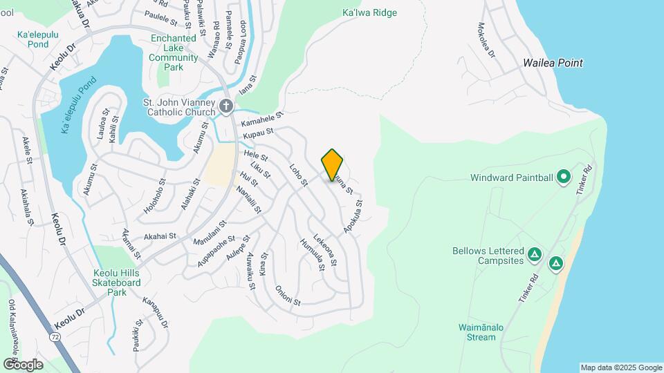 1296 Kupau St Map and Location Details