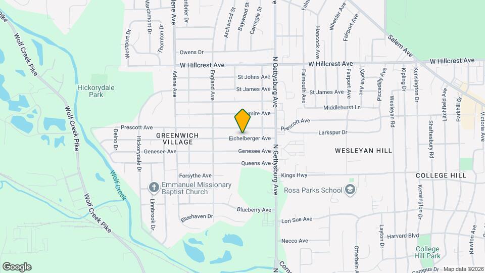 4439 Eichelberger Ave Map and Location Details