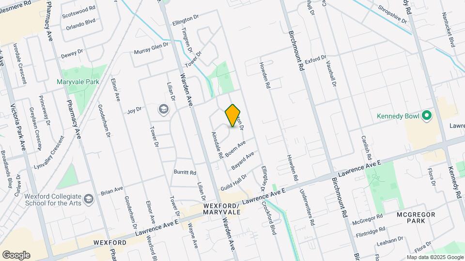 25 Twin Pauls Crescent Map and Location Details