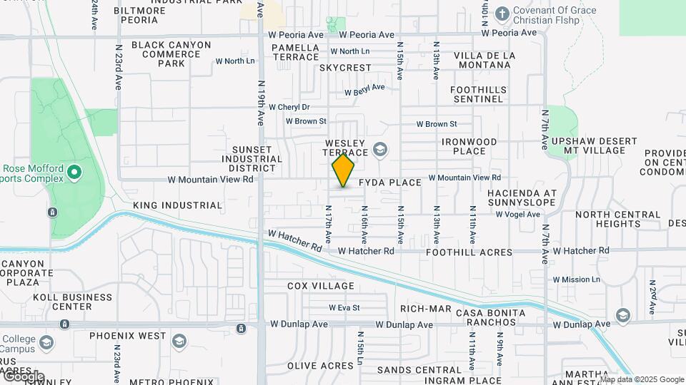 1626 W Purdue Ave Map and Location Details