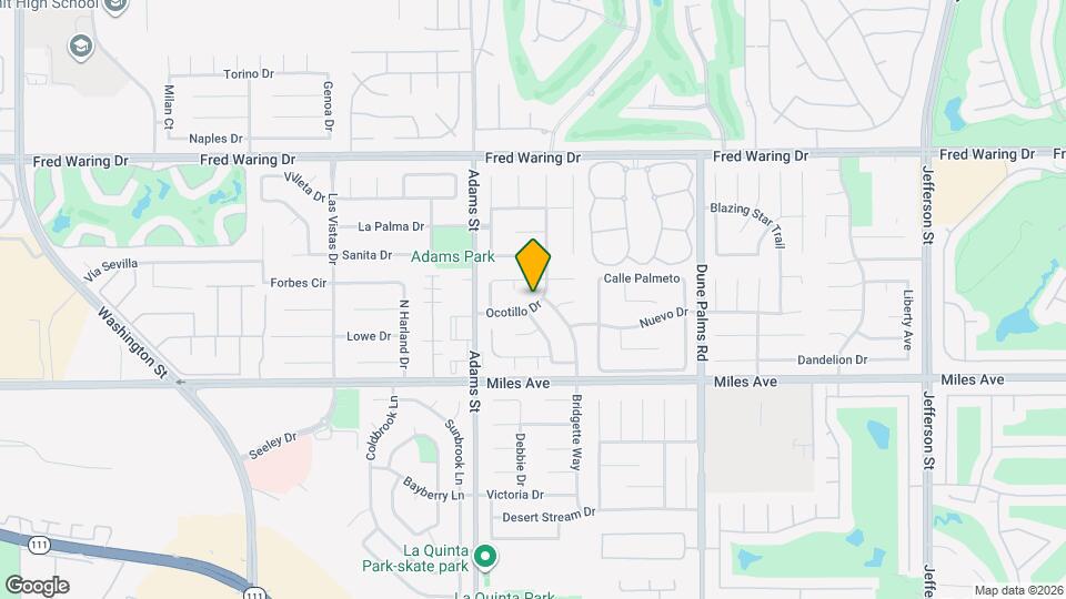 79130 Ocotillo Dr Mapa y Detalles de la Ubicación