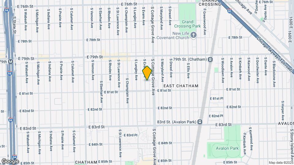 8035 S Evans Ave Map and Location Details