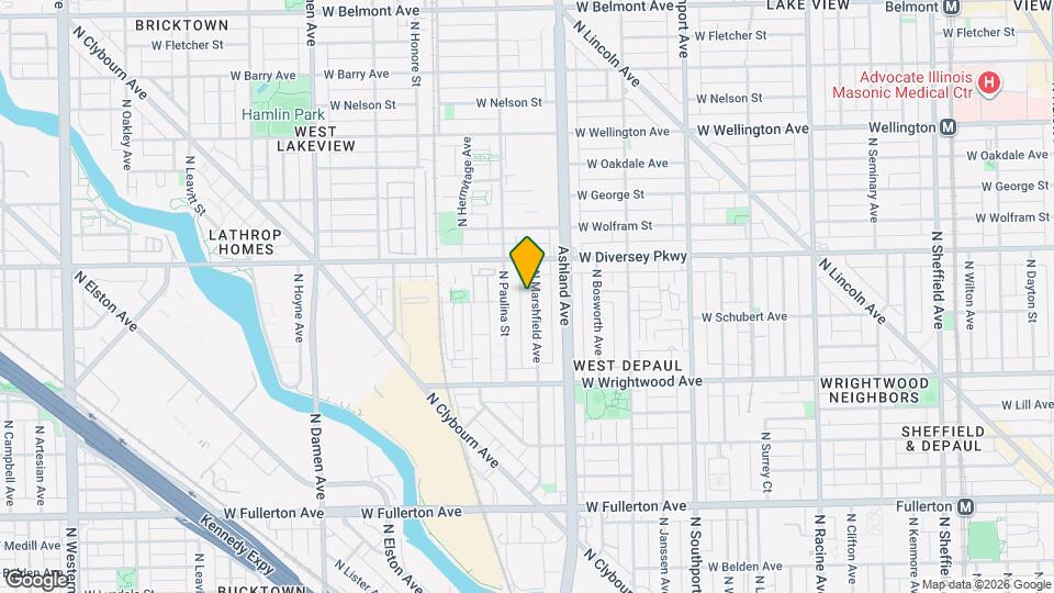 2722 N Marshfield Ave, Unit G Mapa y Detalles de la Ubicación