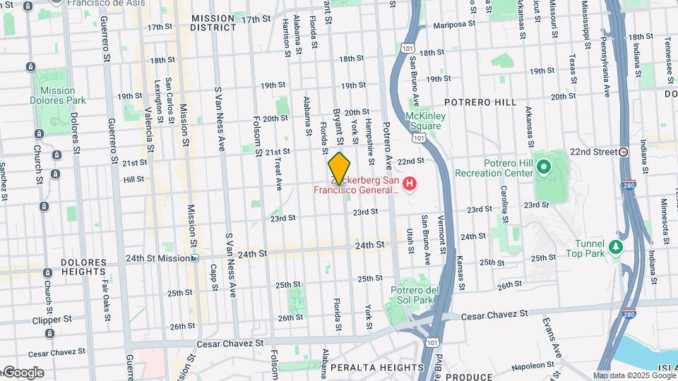 2426 Bryant St Mapa y Detalles de la Ubicación