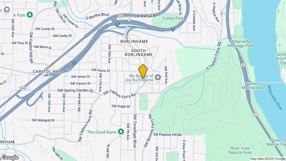 8325 SW Terwilliger Blvd, Unit B Mapa y Detalles de la Ubicación