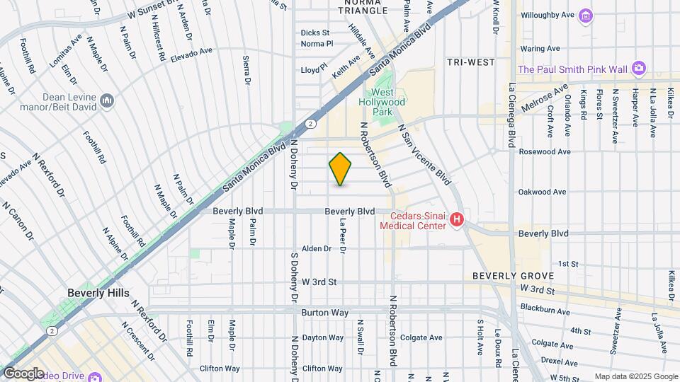 8933 Rosewood Ave, Unit 303 Map and Location Details