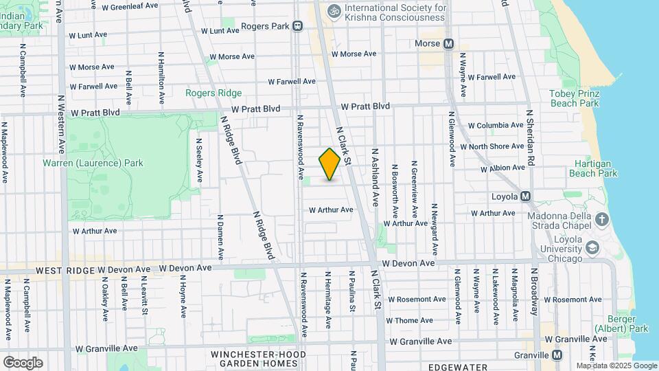 1714 W Albion Ave-Unit -1A Map and Location Details