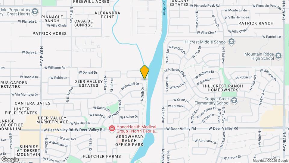 7620 W Foothill Dr Map and Location Details