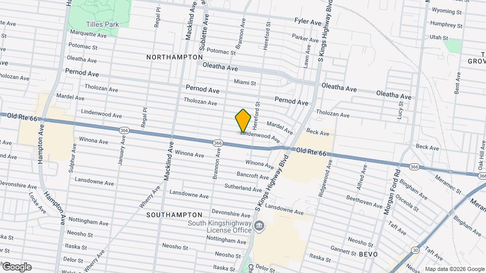 5022 Lindenwood Ave Map and Location Details