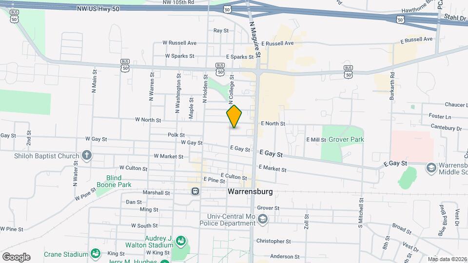 411 N College St Map and Location Details