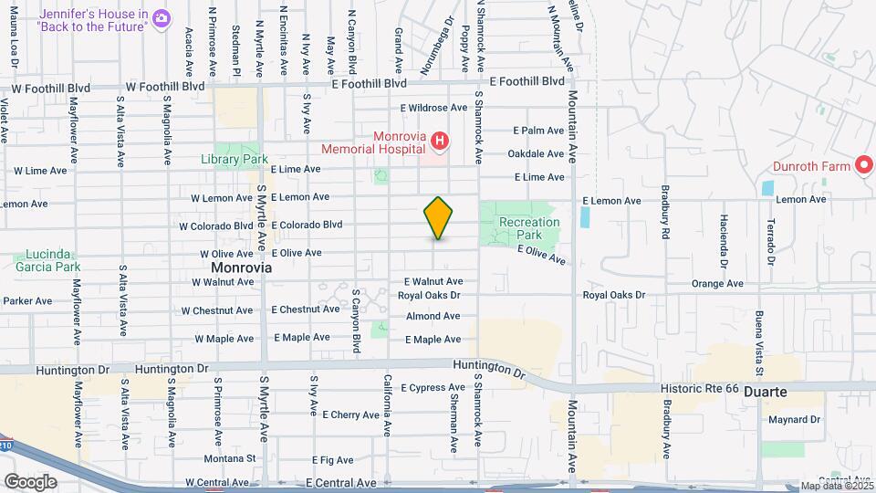 525 E Olive Ave Map and Location Details