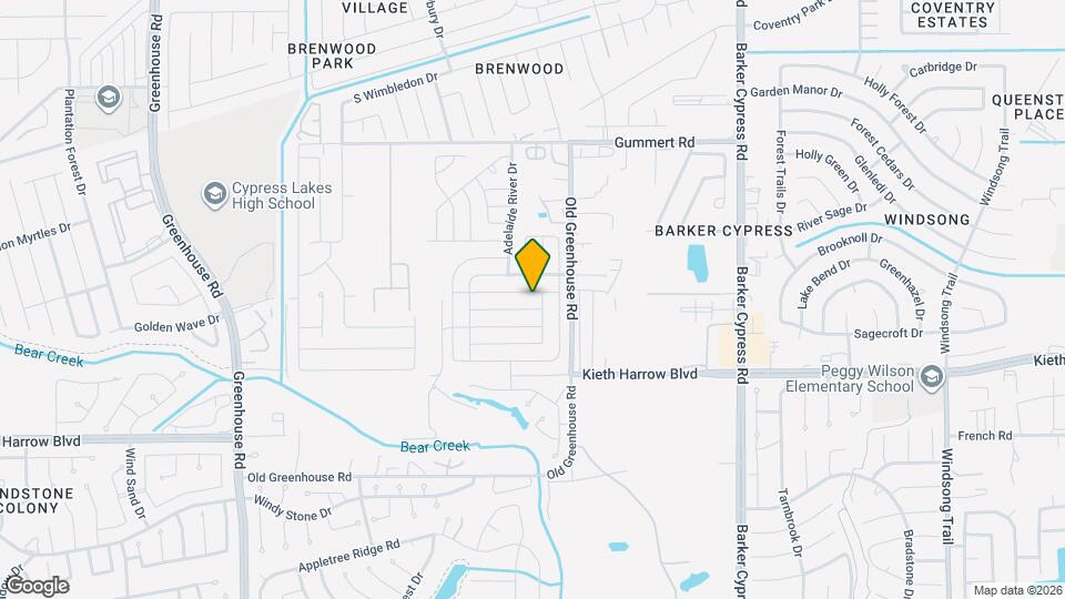 18531 Rock Flats Ravine Dr Mapa y Detalles de la Ubicación