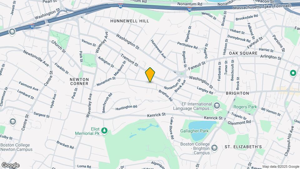114 Nonantum St, Unit 1 Map and Location Details