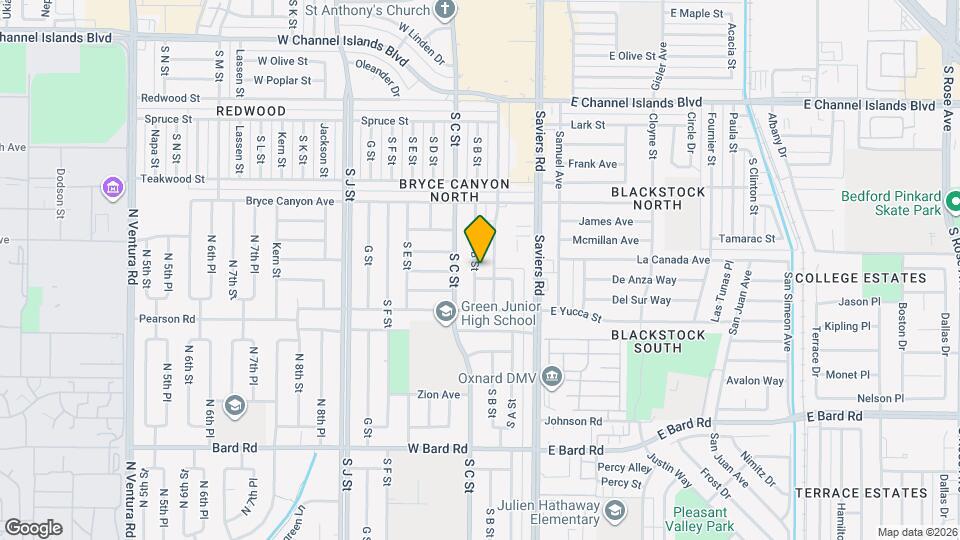 3570 S B St Map and Location Details