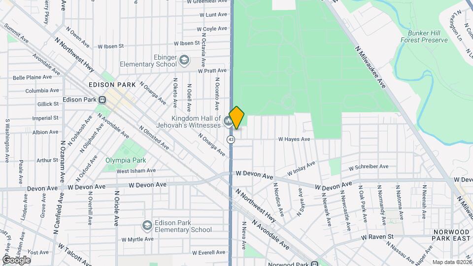 6561 N Harlem Ave Map and Location Details