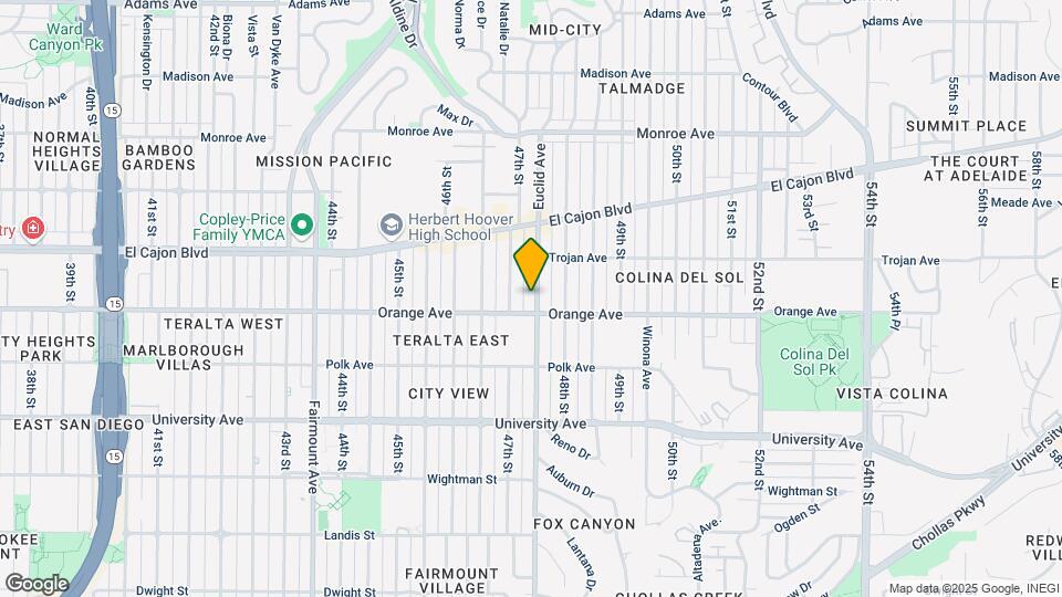 4216 Euclid Ave Map and Location Details