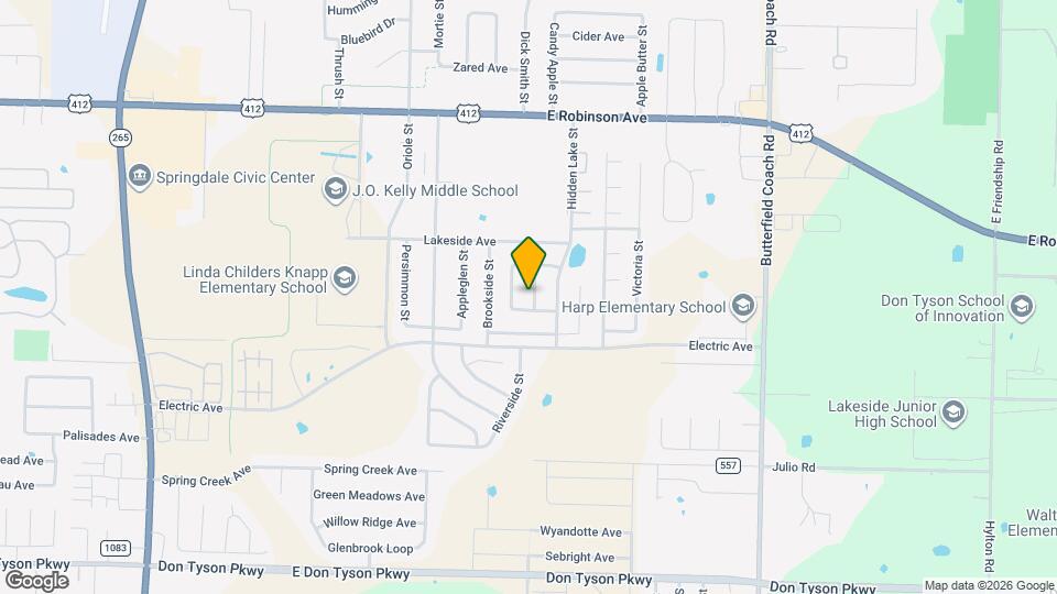 2616 Meadow Lake St Map and Location Details