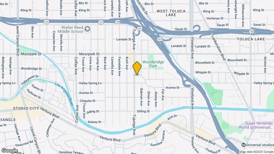 4286 Tujunga Ave Map and Location Details