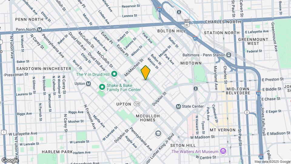 1400 Eutaw Pl Map and Location Details