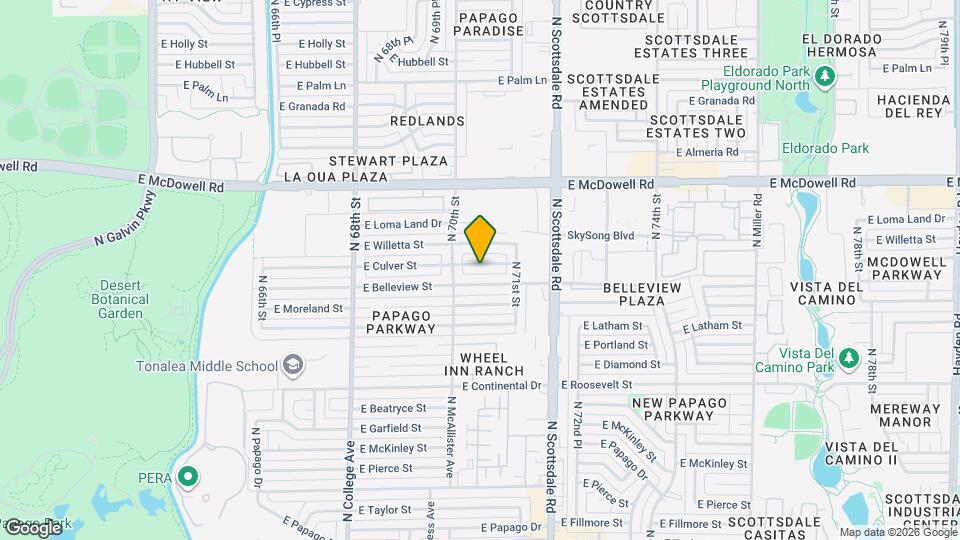 7025 E Culver St Map and Location Details