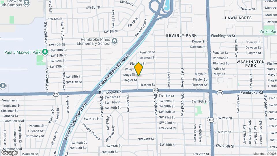6449 Flagler St Map and Location Details
