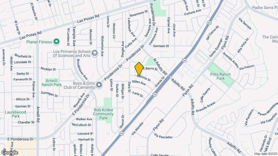 3304 Corona St Map and Location Details