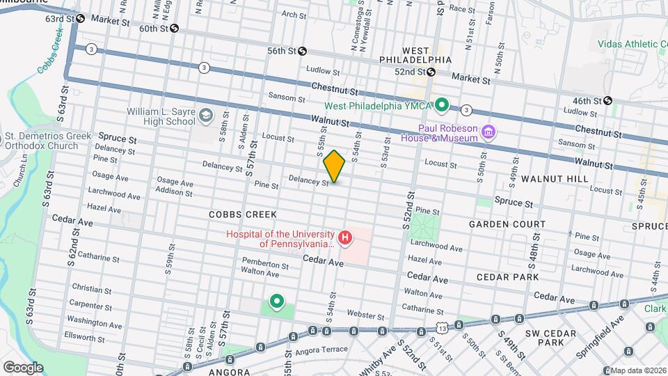5430 Delancey St Map and Location Details