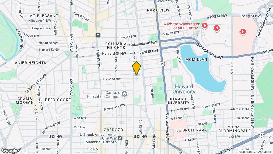 1031 Euclid St NW Map and Location Details