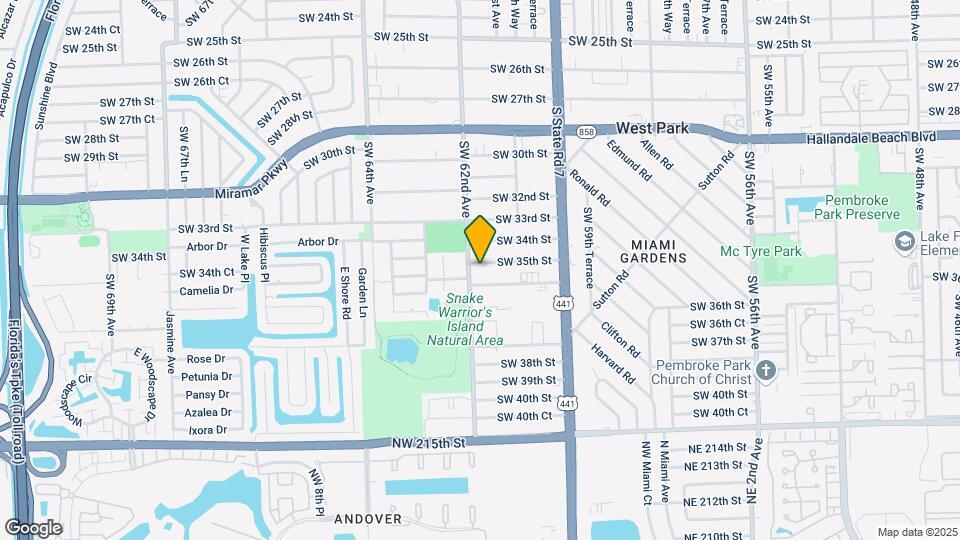 6148 SW 35th St Map and Location Details