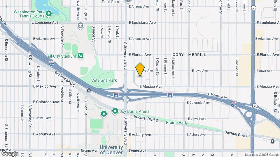 1655 S Columbine St Map and Location Details