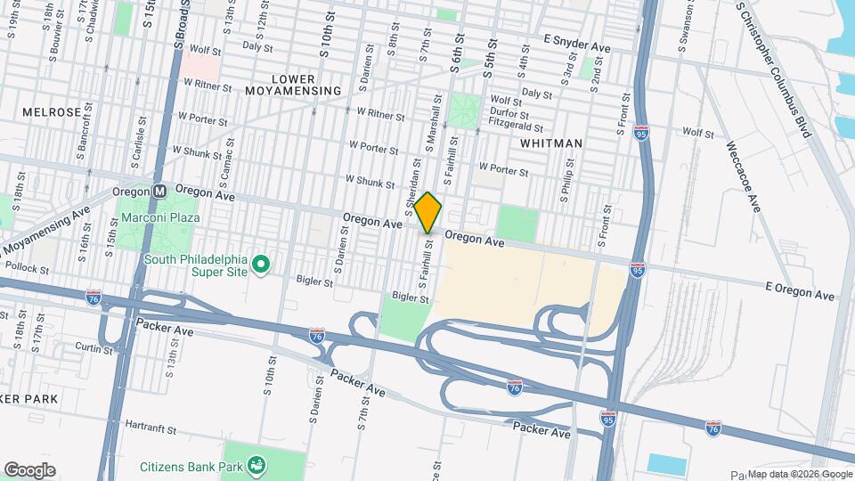 2710 S Fairhill St Map and Location Details