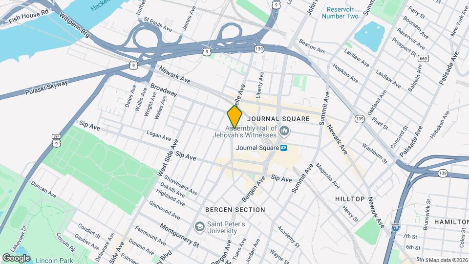 86 Tonnele Ave, Unit 1 Map and Location Details