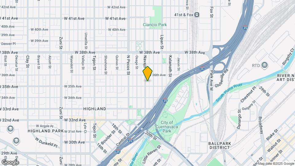 3514 Navajo St Mapa y Detalles de la Ubicación