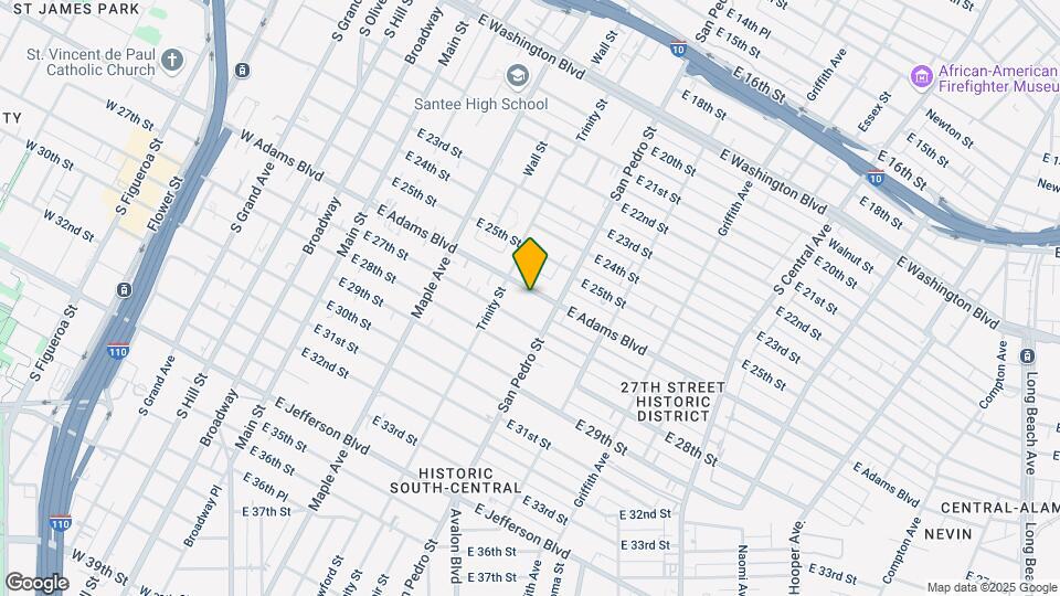 630 E Adams Blvd Mapa y Detalles de la Ubicación