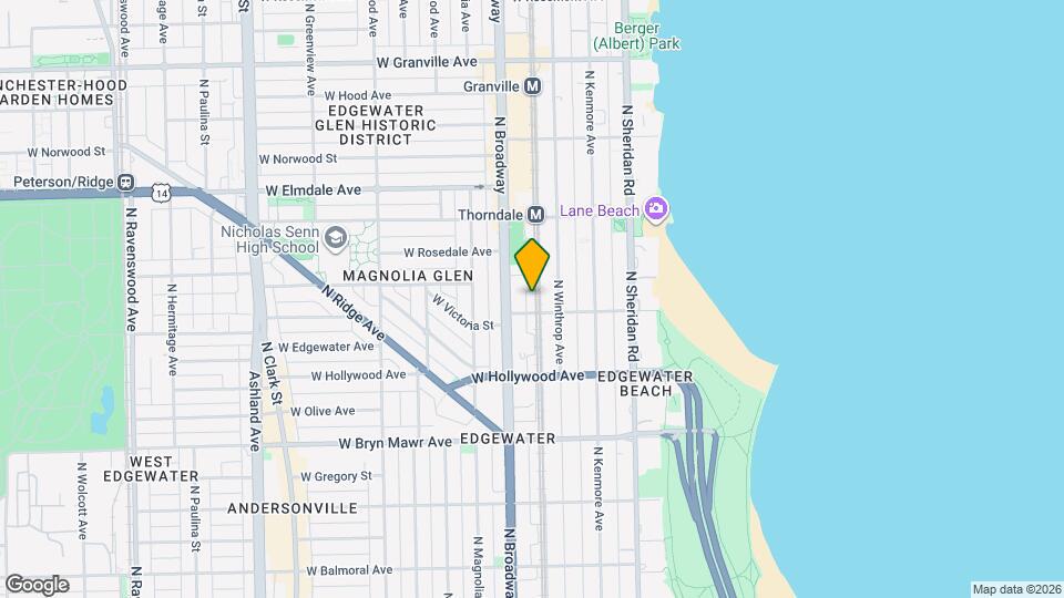 1128 W Ardmore Ave Map and Location Details