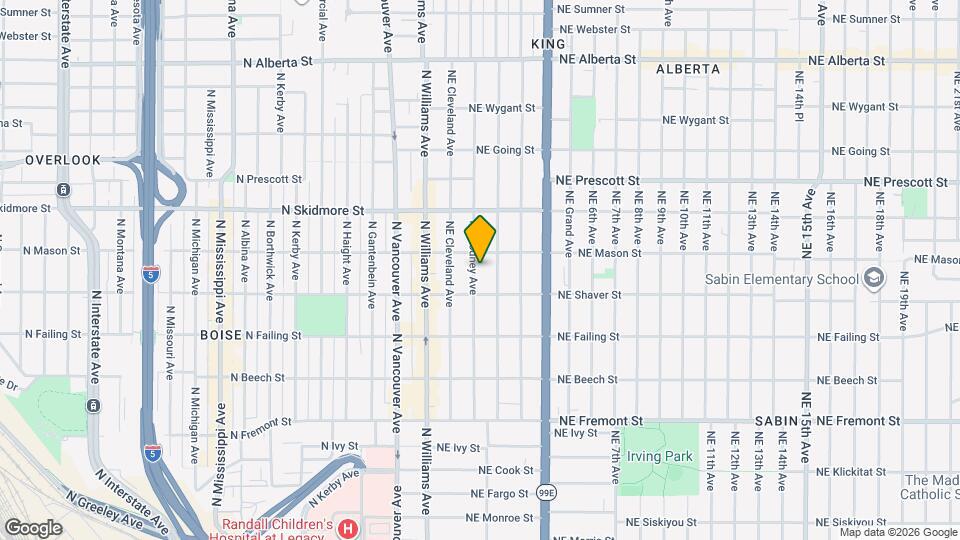 4046 NE Rodney Ave Map and Location Details