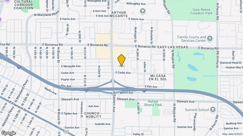 2608 E Mesquite Ave Mapa y Detalles de la Ubicación