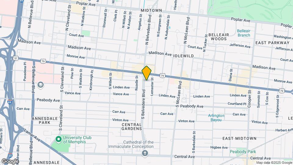 186 S Belvedere Blvd Map and Location Details