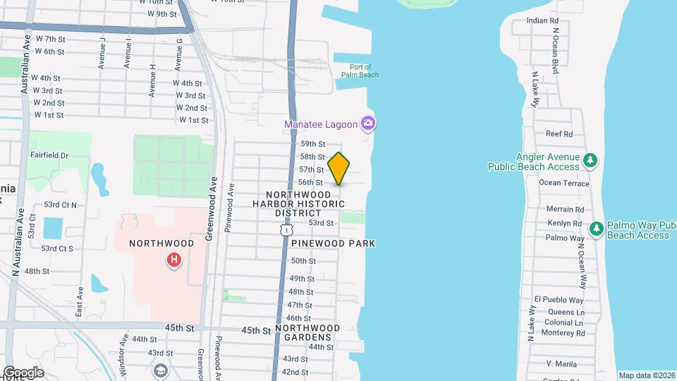 5607 N Flagler Dr Map and Location Details