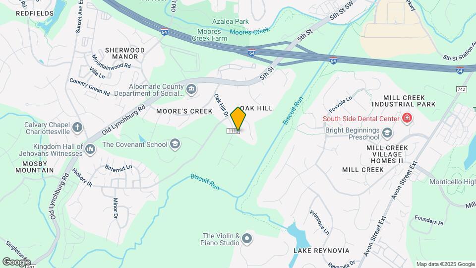 1203 Oak Hill Dr Map and Location Details