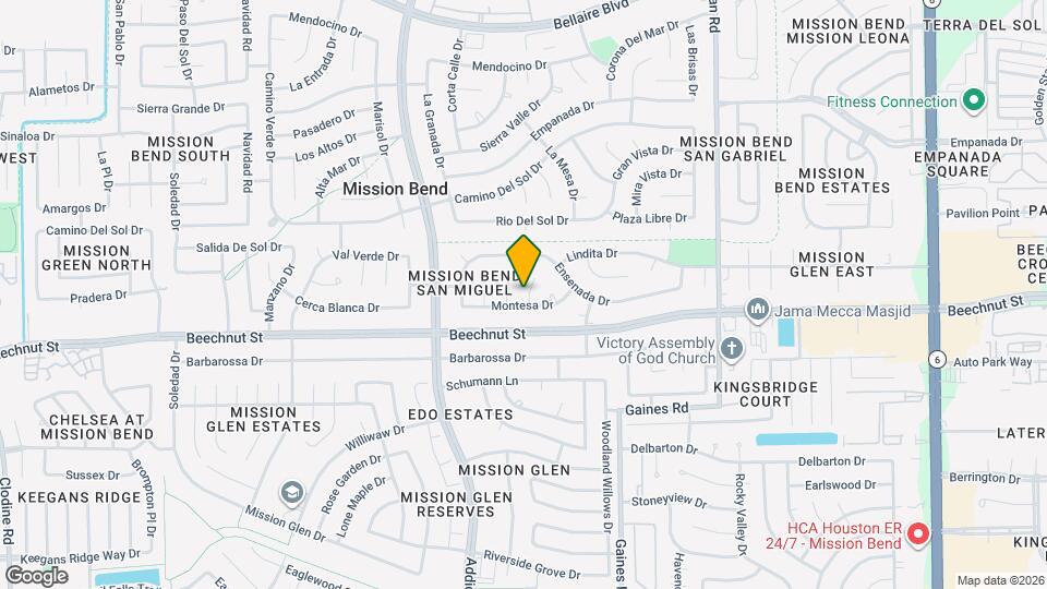 8022 La Brea Dr Map and Location Details